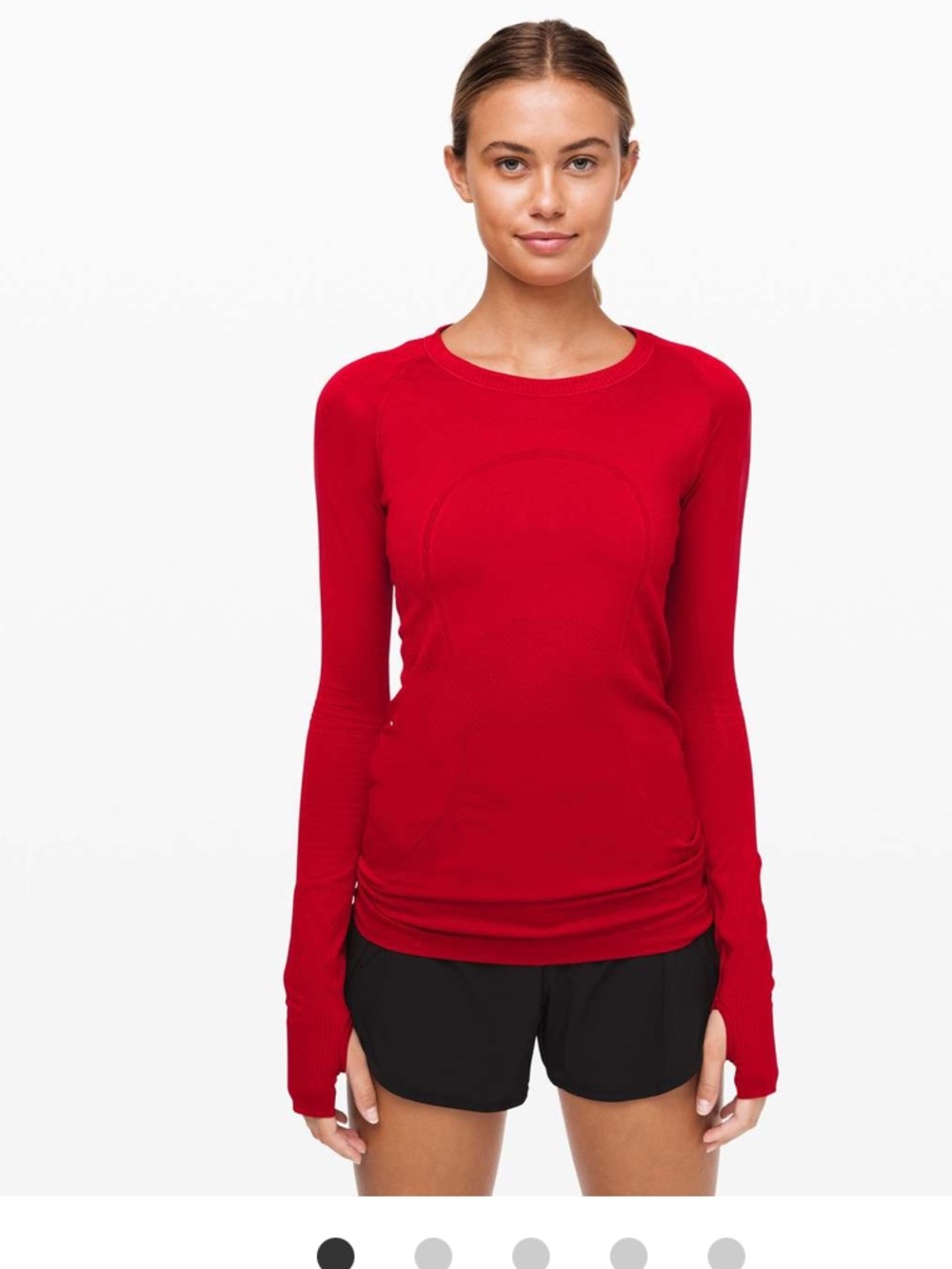 Lululemon swiftly tech long sleeve  crew dark red